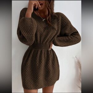 Chocolate Brown Corset Sweater